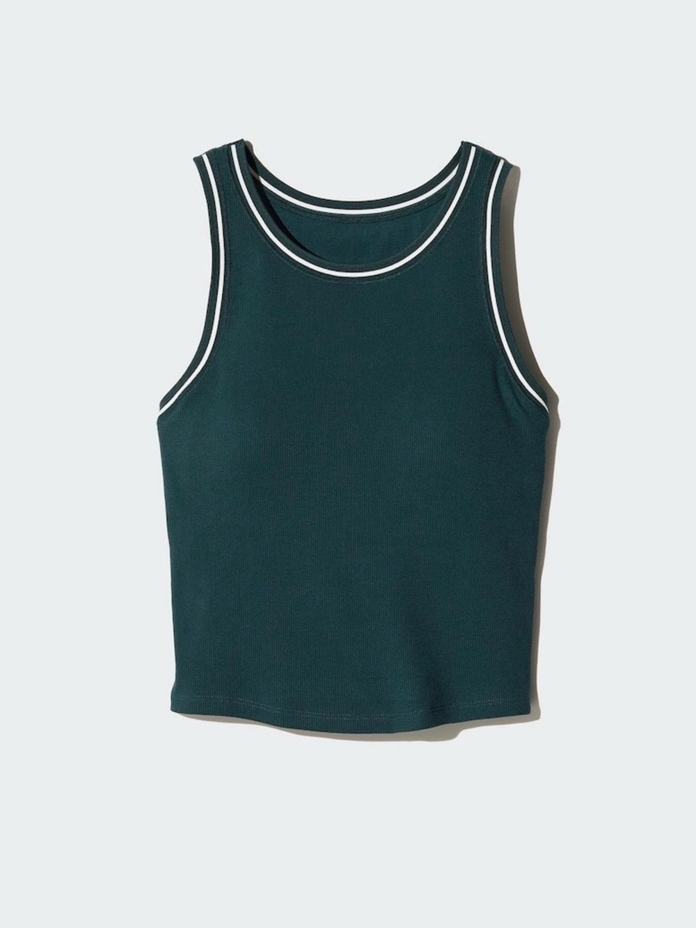 Uniqlo Ribbed Built in Bra Cropped Top